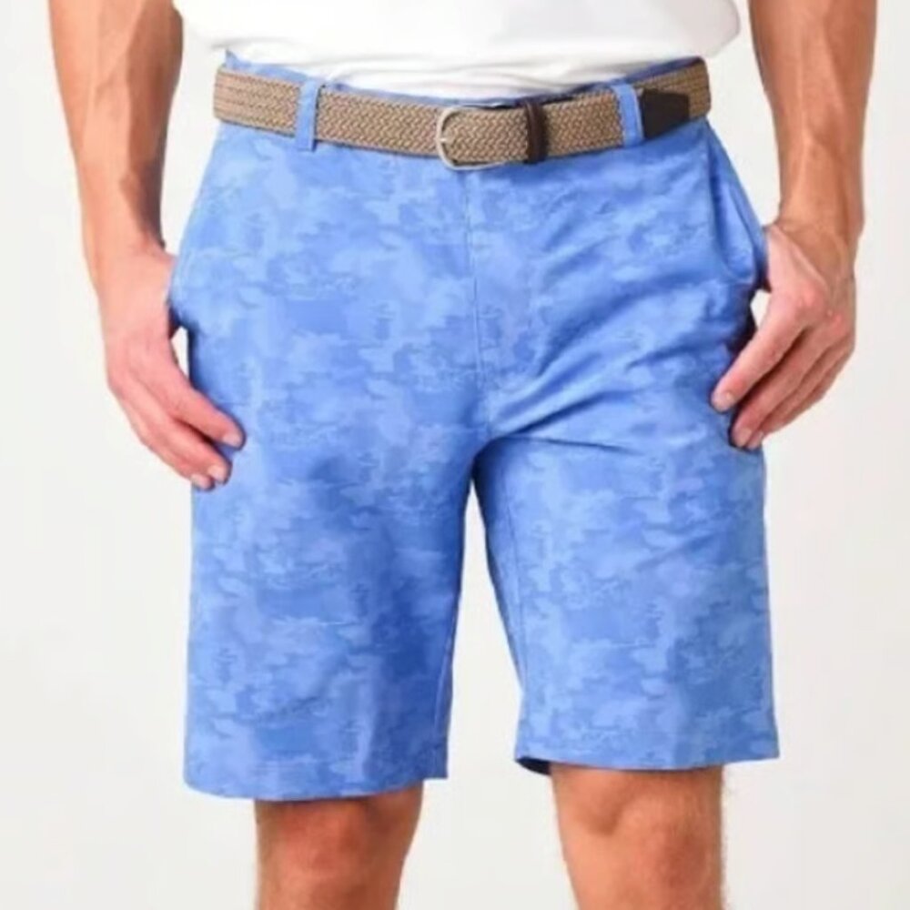 Peter Millar Men's Shackleford Camo Performance Hybrid Golf Shorts Size: 34